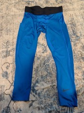 Nike Pro Dri-FIT Big Kids Boys Medium Blue Compression Tights FJ6821-657 Youth