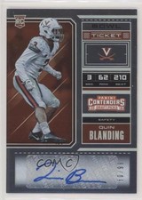 2018 Contenders Draft Picks College Bowl Ticket 60/99 Quin Blanding Auto 0a3
