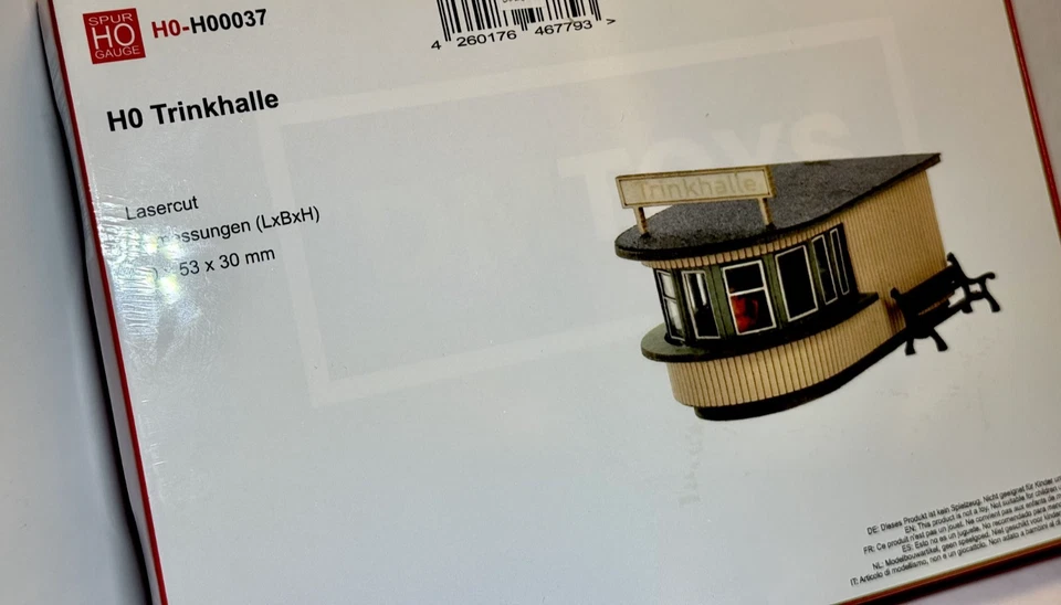 Kiosk - Trinkhalle, klassisch:  H0-Bausatz NEU eingeschweißt, - Bild 2 von 2