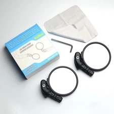 BriskMore Bike drop Bar End Mirror Scooter Electric Bikes Safety Glass Convex