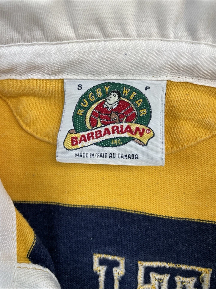 Camisa de rugby Outlaw Barbarian vintage talla pequeña a rayas Foto 3 de 4