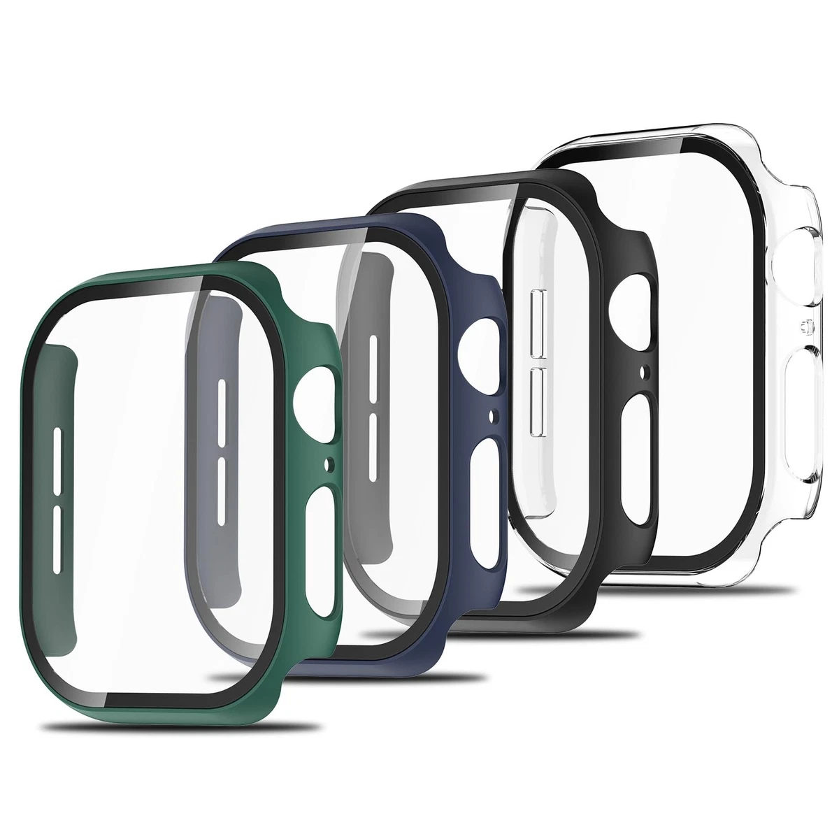 Screen Protector Case 4pc Hard PC Full Protection for Apple Watch Series 11/10
