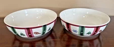 Set Of 2 Pfaltzgraff Snow Bear Christmas Holiday 9.25”x3” serving bowls
