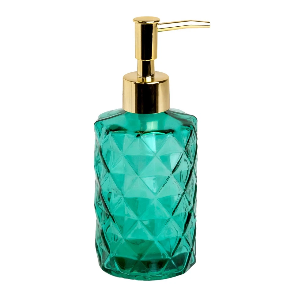Distributeur de savon à main Verre Motif à carreaux 310ml - Photo 1/1