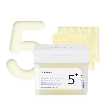 glutathione niacinamide toner pad Numbuzin No.5+ Niacinamide Concentrated Toner Pad | Glutathione, Niacinamide,  &