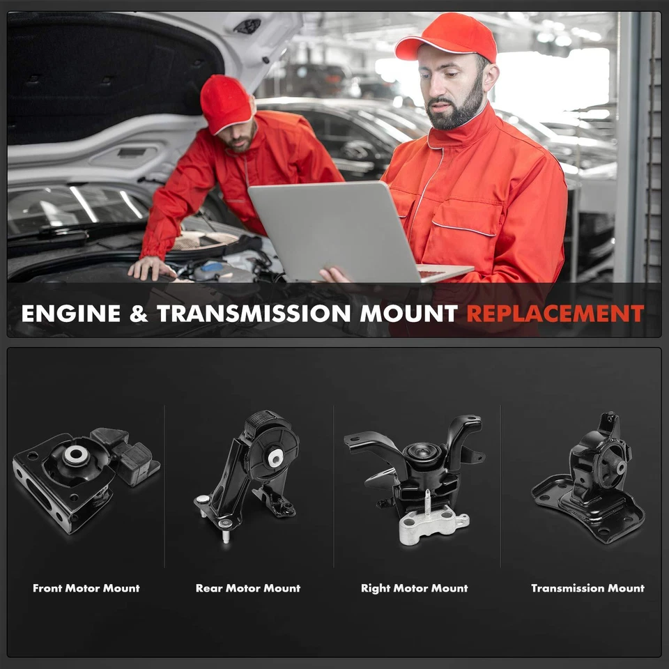 4Pcs Auto Engine & Transmission Mount for Toyota Prius 2010-2015 Lexus L4 1.8L Foto 2 de 4