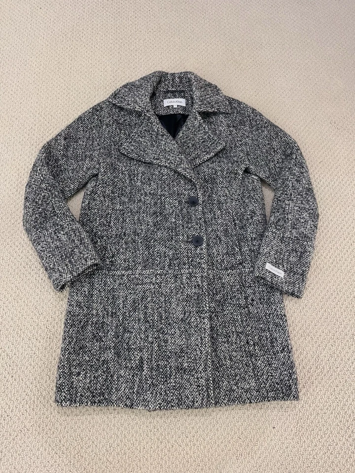 abrigo lana mujer calvin klein talla 10 Foto 3 de 4