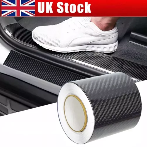 5D Black Carbon Fiber Fibre Vinyl Wrap Film Sheet Decal Sticker Laptop Car