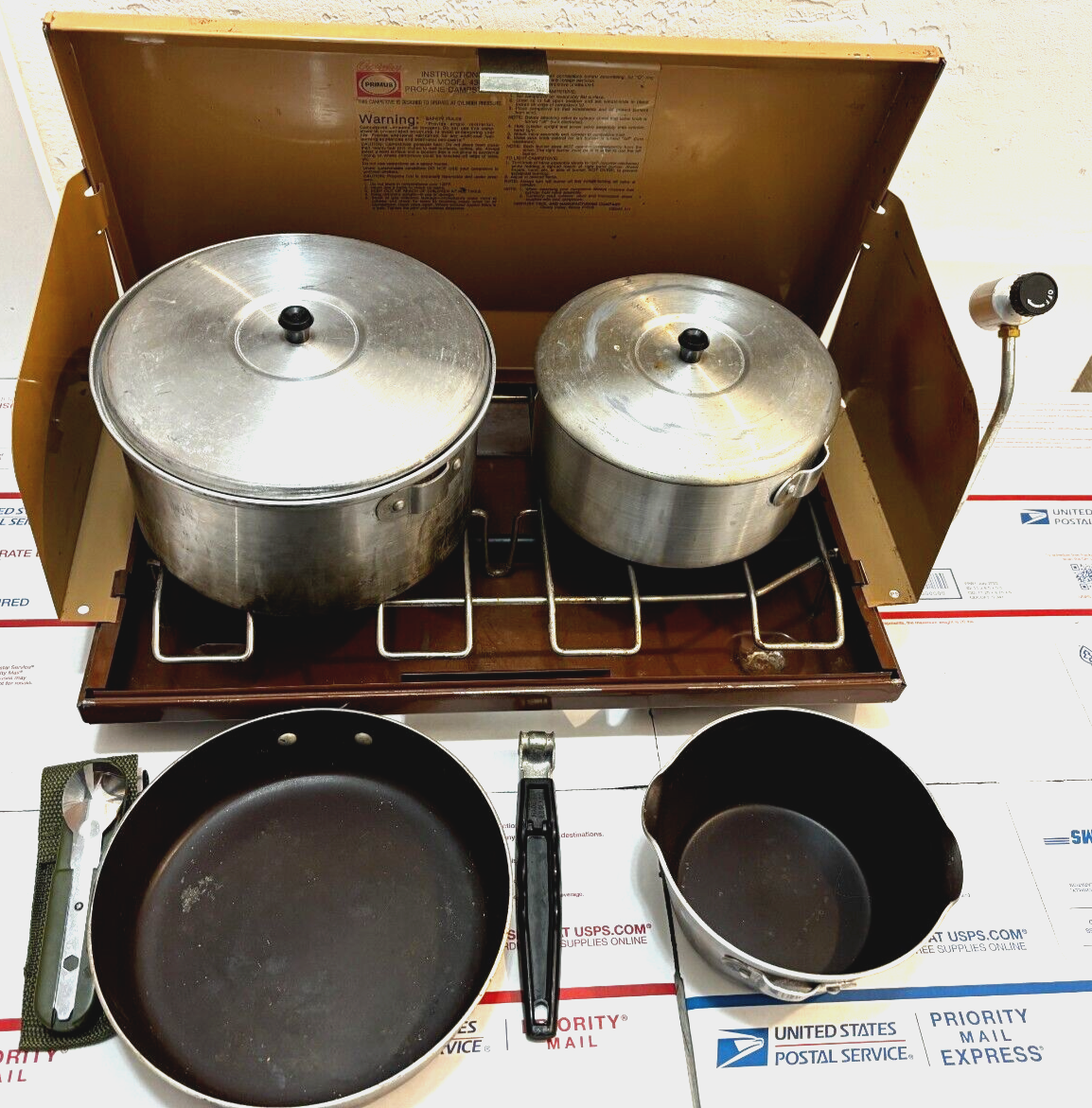 Vintage Metal Brown Century Primus 4300 Camp Stove Burner