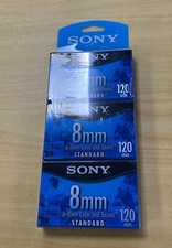 3 Pack Sony 8mm 120 Minute Video 8 MP Standard Video Tapes New