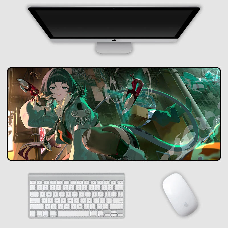 Alfombrilla de ratón impermeable grande Zenless Zone Zero Cosplay Jane Doe alfombrilla de mesa Otaku Foto 3 de 4