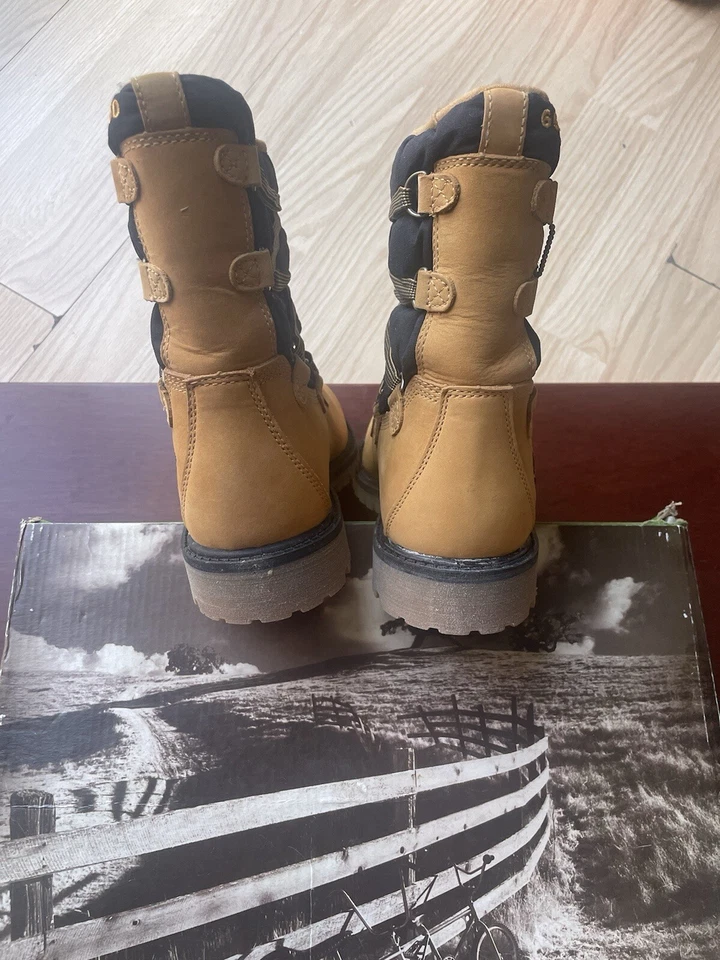 Timberland 6 pulgadas Acolchado 72713 Trigo/Azul Nuevo En Caja 650 Botines 3 Juveniles Y2K Foto 3 de 4