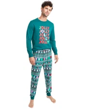 Family PJ's Men's Mix It Jolly Fair Pajamas Set (Jolly Fairisle, Medium)