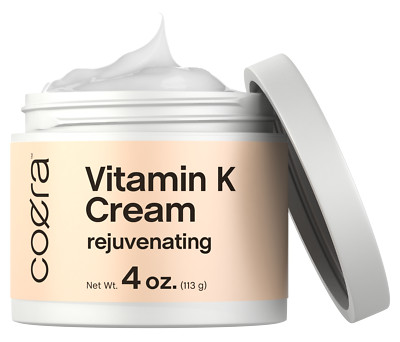 Vitamin K Cream | 4 oz | Premium Formula for Bruises, Spider Veins | by Coera
