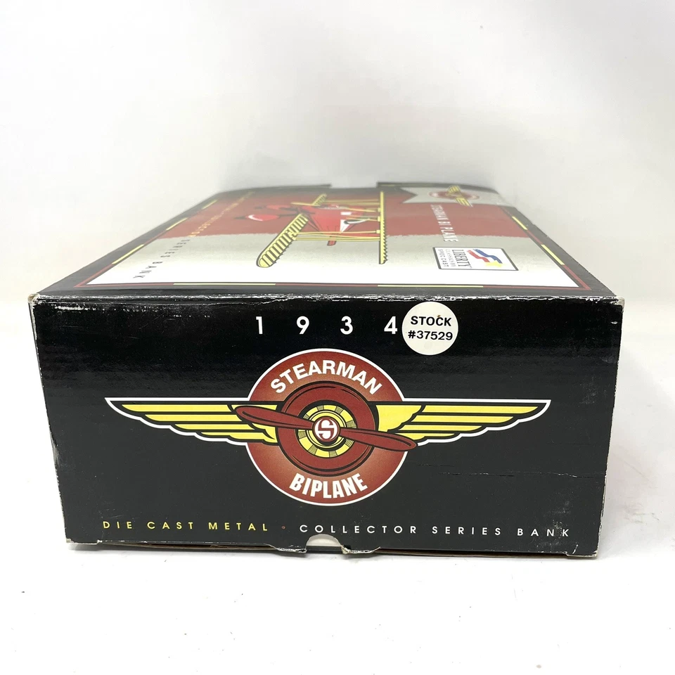 Banco de metal fundido a presión Liberty Classics por Spec Cast 1934 Stearman Bi Plane Foto 4 de 4
