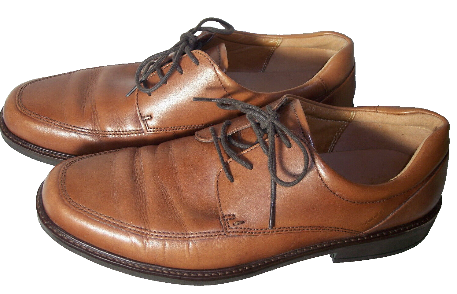 SAOLA Scarpe eleganti Ecco Holton taglia 13 marroni in pelle derby grembiule punta