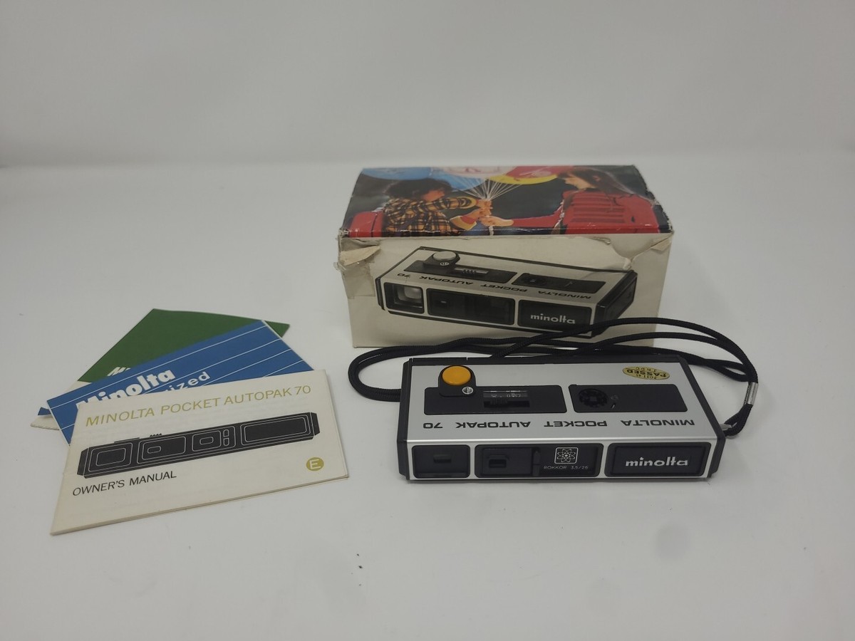 VINTAGE Minolta Pocket Autopak 70 Film Camera With Original