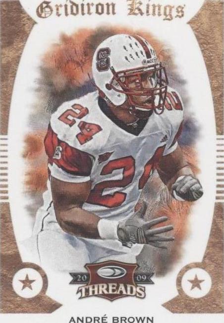 2009 Donruss Threads Andre Brown #3 - 1 of 2