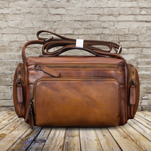 Genuine Leather Purses and Handbags for Men Messenger Bag Crossbody Shoulder Bag - Picture 9 of 15