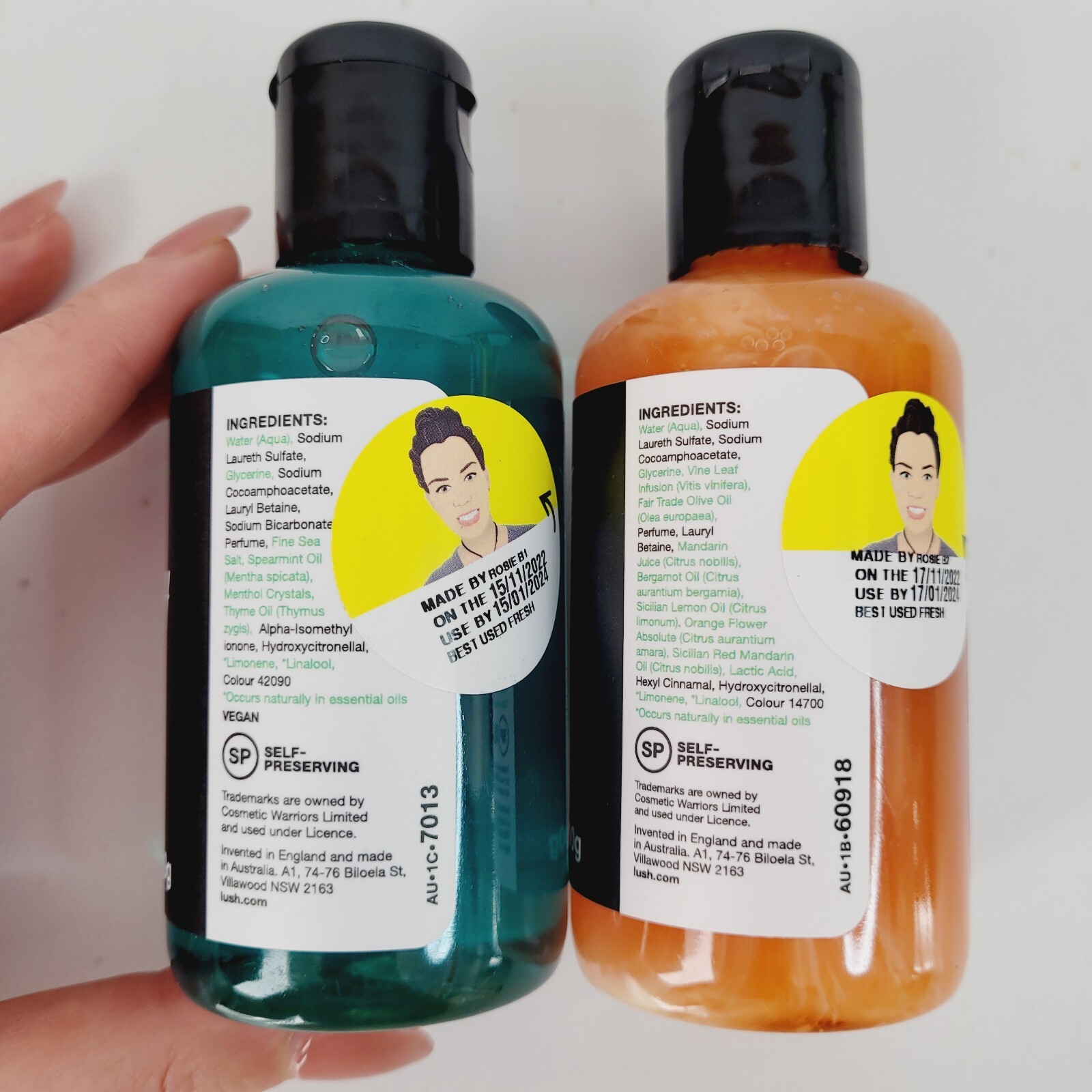 2x LUSH Shower Gel 100g Dirty Springwash & The Olive Branch New Vegan