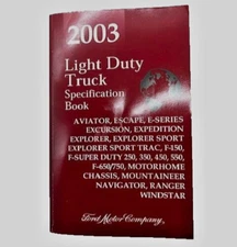 2003 Ford Truck F150 F250 Factory Dealership Spec Specification Manual Book SKUQ