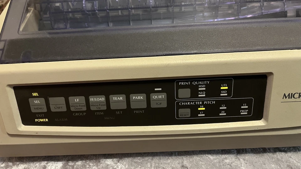 Oki MICROLINE 320 (62411601) Turbo 9 Pin Dot Matrix Printer - White - Image 2 of 4