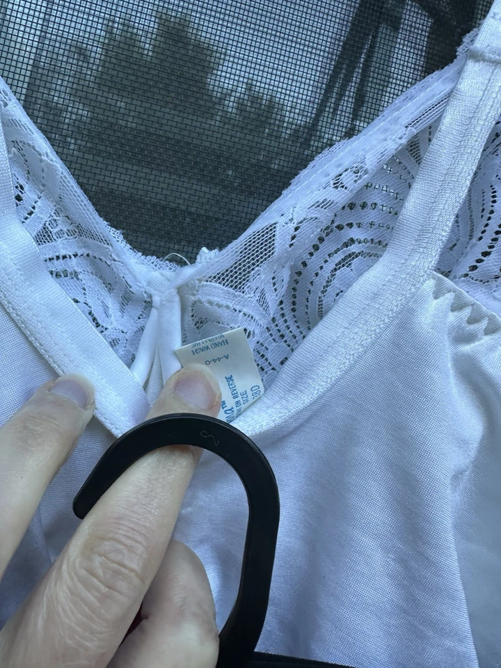 Sexy Body De Colección JCPenney Adonna Segunda Piel Satinado Peluche 38D Blanco Unión Foto 3 de 4