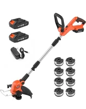  Weed Wacker Cordless, 20V 12 Inch Cordless String Trimmer Edger, Weed Wacker 