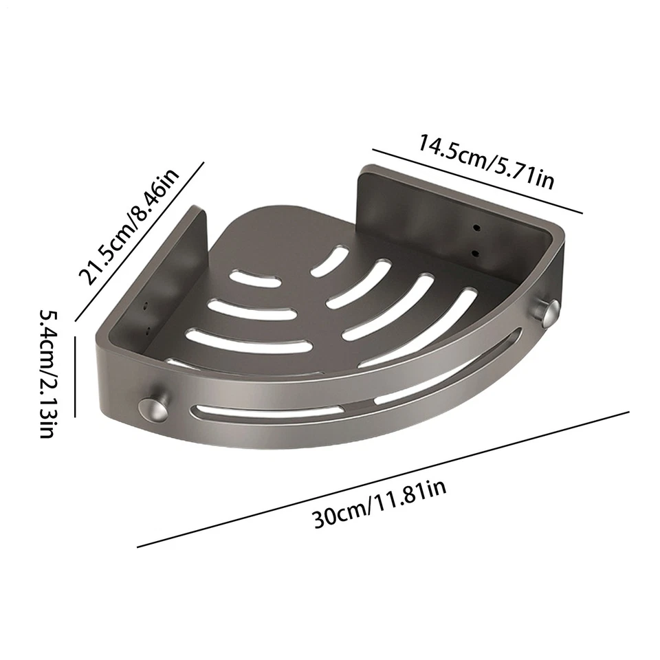 Estante de Ducha Carrito Triangular Baño Organizador Soporte de Almacenamiento Estante de Esquina Foto 3 de 4