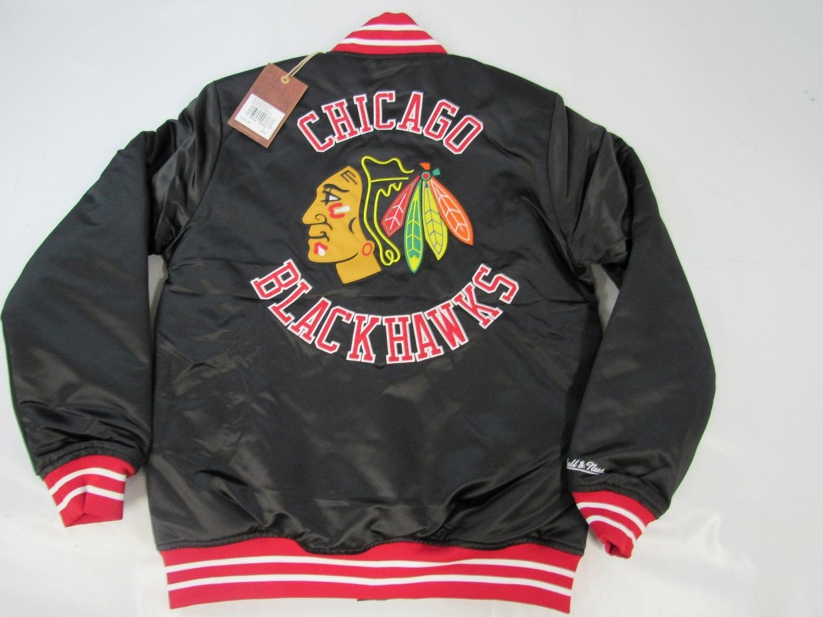 Chicago Blackhawks Men Mitchell & Ness Heavy Weight Satin Snap