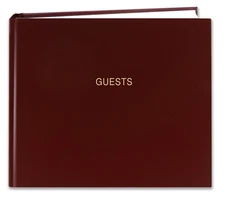Guest Book (120Pages)Guest Sign-in Book Guests Registry Guestbook Burgundy Cover