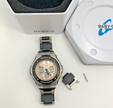 Casio Baby-G MSG-300C (Mod.5001) - Pink Face, Steel/Black Bracelet & Tin    B14