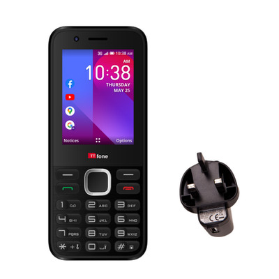 Handy schwarz 12x18x2cm Kunststoff Candybar KaiOS 2G WLAN GPS Hotspot