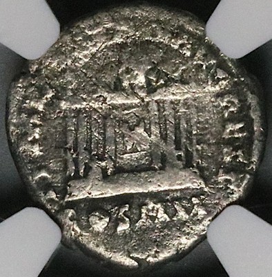 158 NGC Antoninus Pius Roman Empire Denarius Augustus Temple Scarce (26042802C)