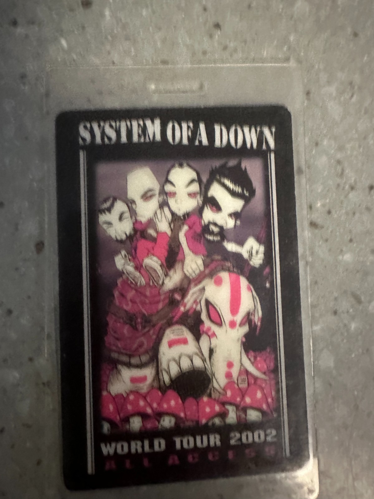 road crew issued SYSTEM OF A DOWN all access pass