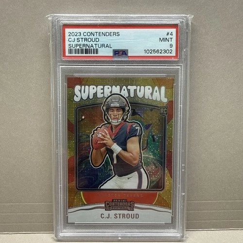 CJ Stroud 2023 Panini Contenders Rookie Supernatural psa 9