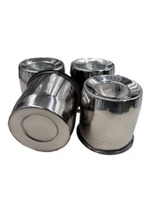 4 Stainless Steel 5.12 Push Through Center Caps Fits 8 Lug Wheel