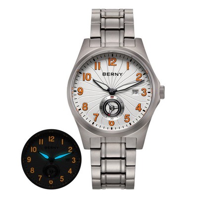 Full Titanium Automatic Men Watch Luminous Mechanical 10ATM Waterproof