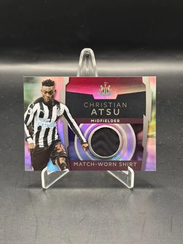 Christian Atsu Match Worn Patch 2017-18 EPL Topps Premier Platinum Newcastle Uni