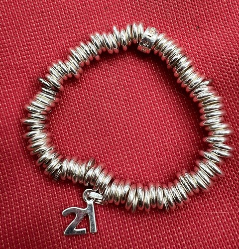 Links of London 925 Sterling Silver Sweetie Bracelet With 21st Birthday Charm
