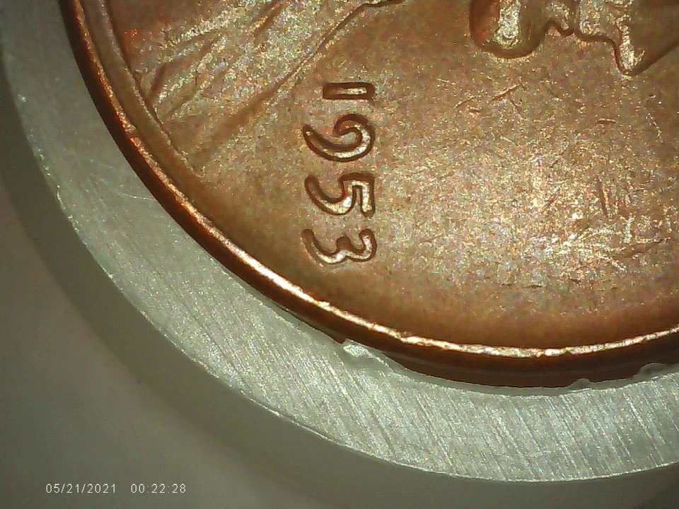 1953-P Lincoln Wheat Penny, Strong DDO Doubled Die Obverse, Overstruck, GEM, 1c - Image 4 of 4