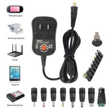 Universal 12W 3V-12V AC Adapter Power Supply Wall Charger Cord for DC Charger US