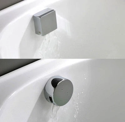 BATHROOM CHROME EASYCLEAN OVERFLOW BATH FILLER & CLICK PUSH BUTTON WASTE