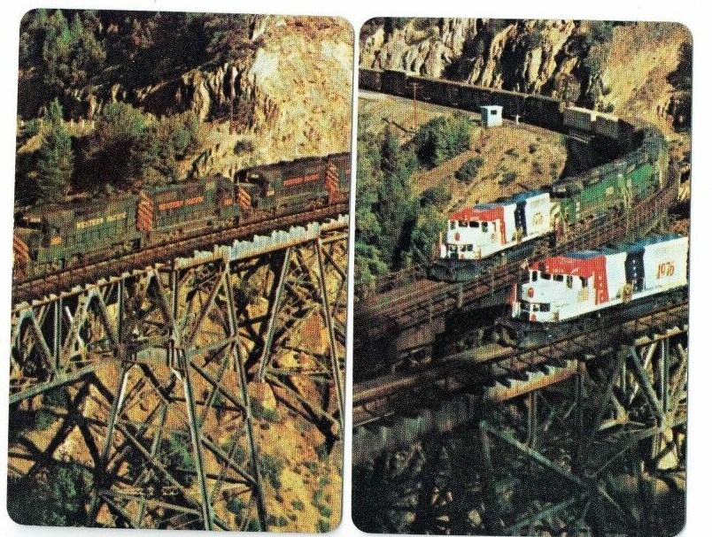 TRAINS RAILROAD PLAYING CARD Deck Single Swap Cards VARIATION LISTING ...