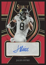 2022 Panini Select Draft Picks #RS-JPI Jalen Pitre Rookie Signatures Red AU