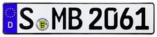 Mercedes Stuttgart Front German License Plate By Z Plates Wtih Unique Number New