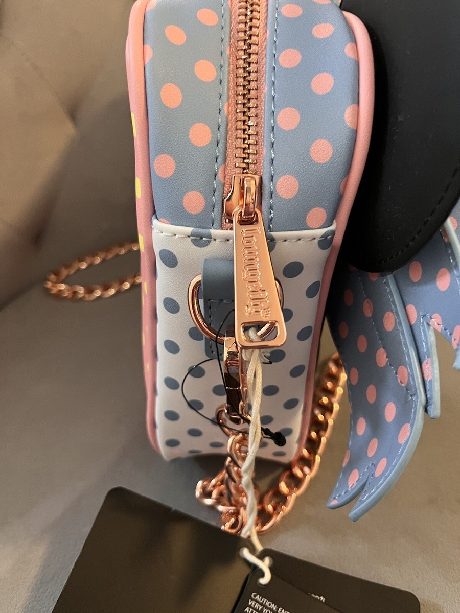 Loungefly Disney Minnie Mouse Pastel Polka Dot Crossbody Bag