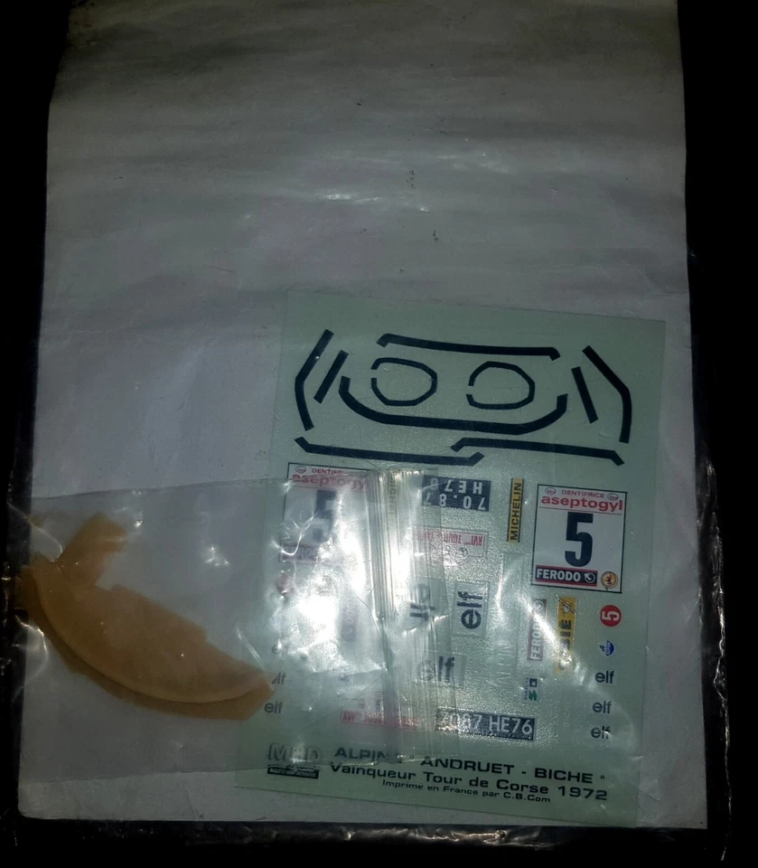 TRANSKIT MHD 84501 ALPINE A110 1600 AU 1:24 HELLER DECALS RESIN TOUR CORSE 1972 - Photo 2/2