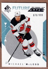 2018-19 SP Authentic Future Watch #219 Michael McLeod RC /999 New Jersey Devils