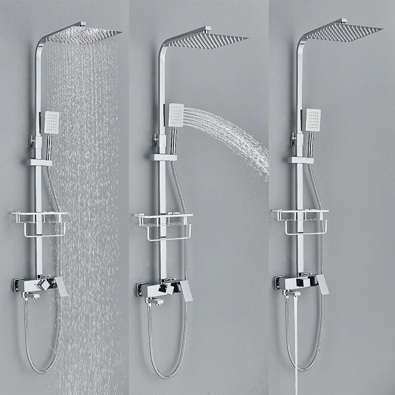 Edelstahl Duschset Duscharmatur Duschsystem Regendusche Mischbatterie Handbrause - Bild 3 von 4